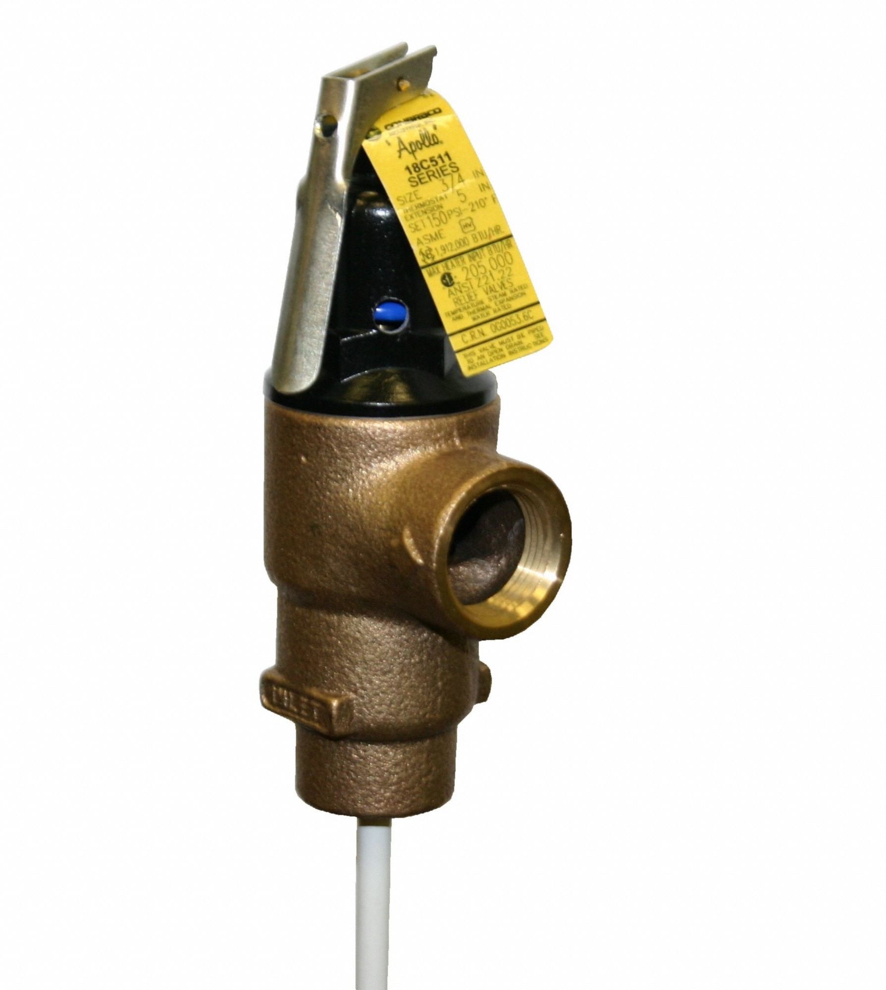 Temperature and Pressure Relief Valve: Section IV ASME Section, FNPT x FNPT, Bronze