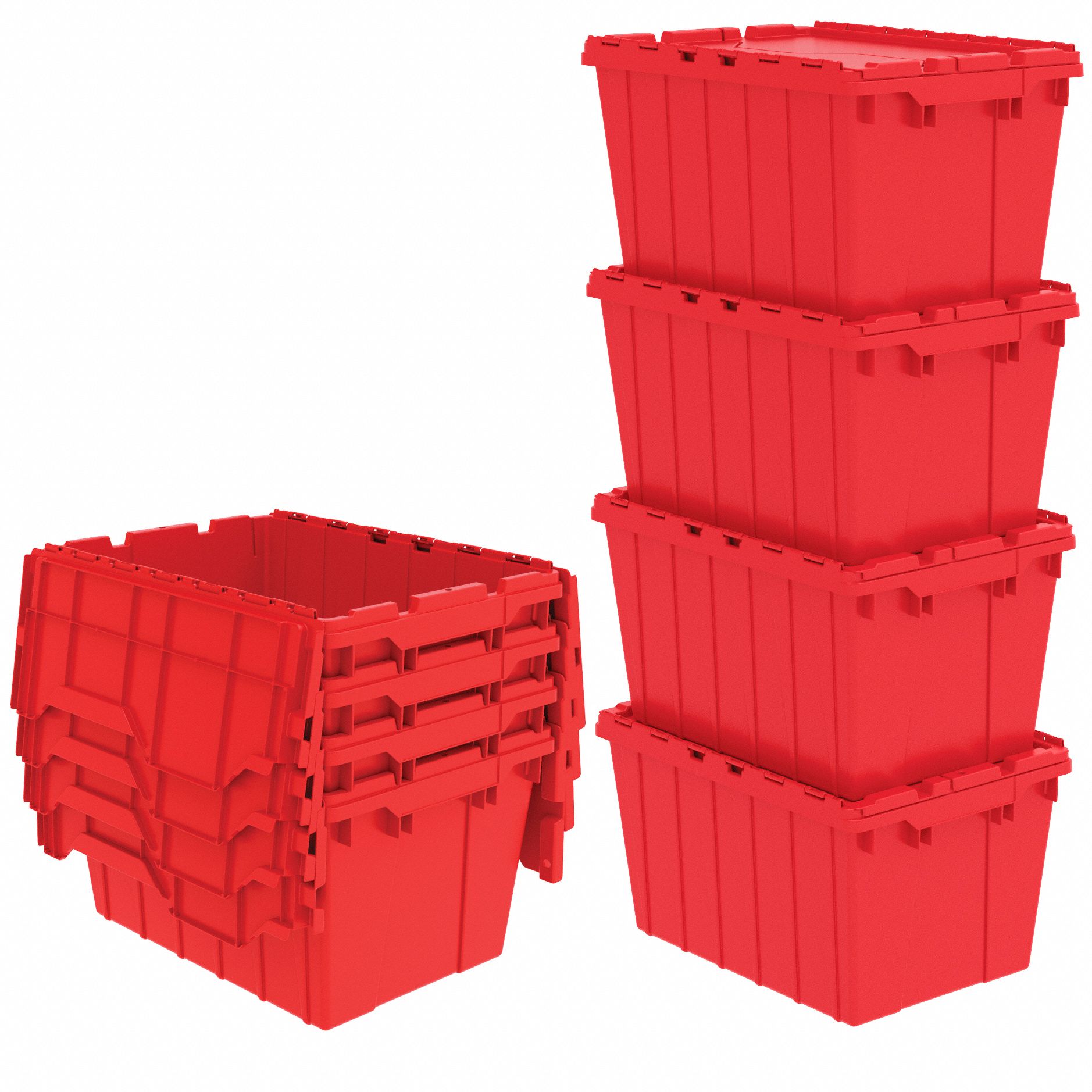 AKROMILS Attached Lid Container 12 gal, 21 1/2 in x 15 1/4 in x 12 1/