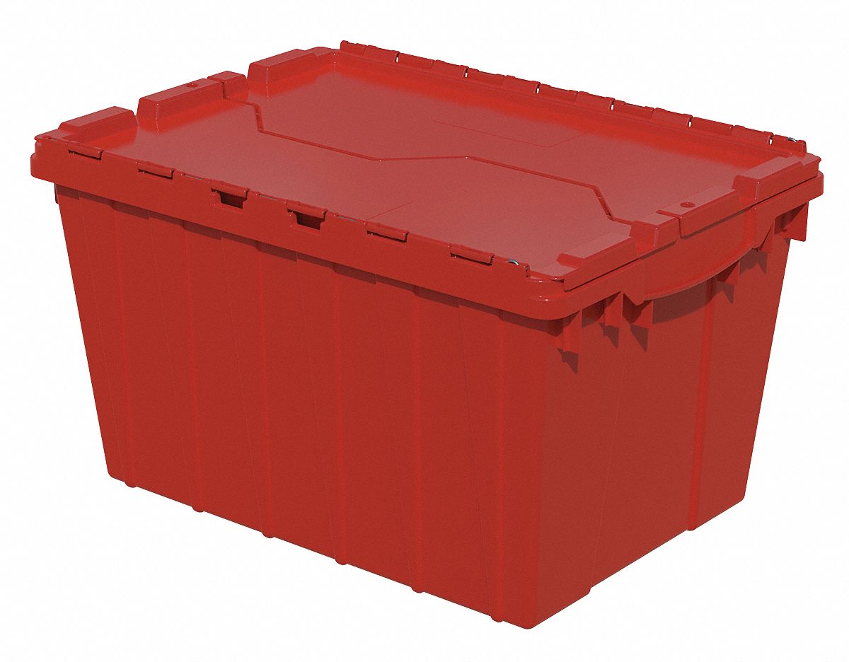 Akro-Mils 39120 Blue 12 gal. Attached Lid Container