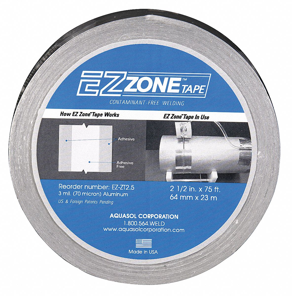 Aluminum Tape,2 1/2x75 Ft.