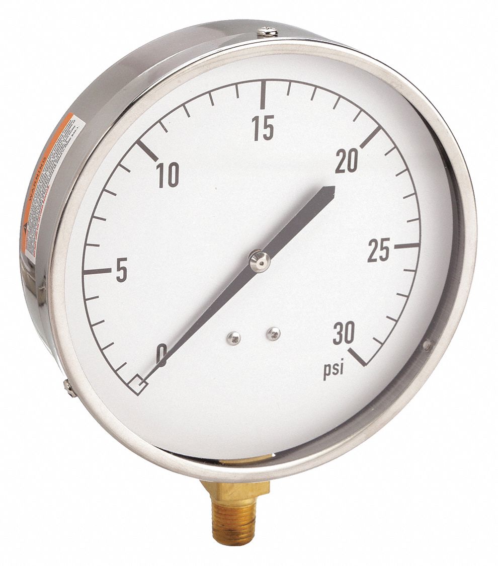 PRESSURE GAUGE,CONTRACTOR,4 1/2 IN,