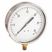 ZORO SELECT 18C744 Pressure Gauge,Mechanical Cont,4-1/2 In 