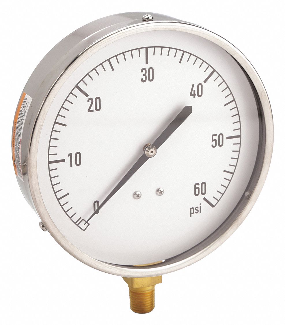 PRESSURE GAUGE,CONTRACTOR,4 1/2 IN,