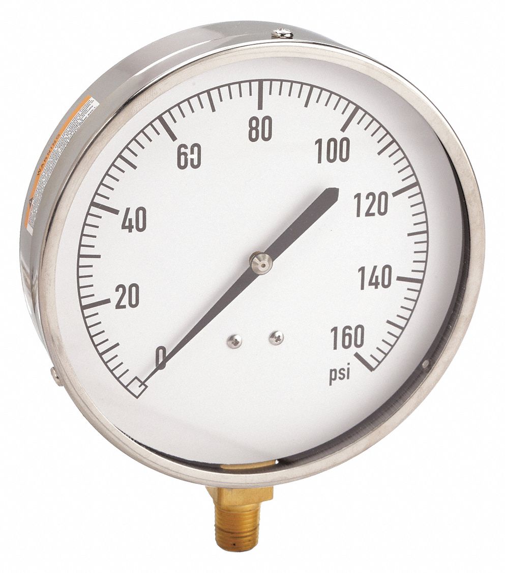 PRESSURE GAUGE,CONTRACTOR,4 1/2IN,1