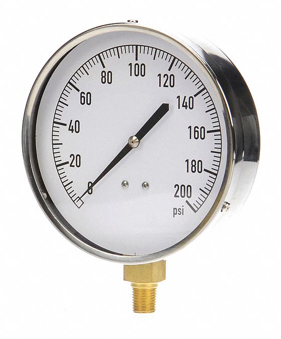 PRESSURE GAUGE,CONTRACTOR,4 1/2IN,2