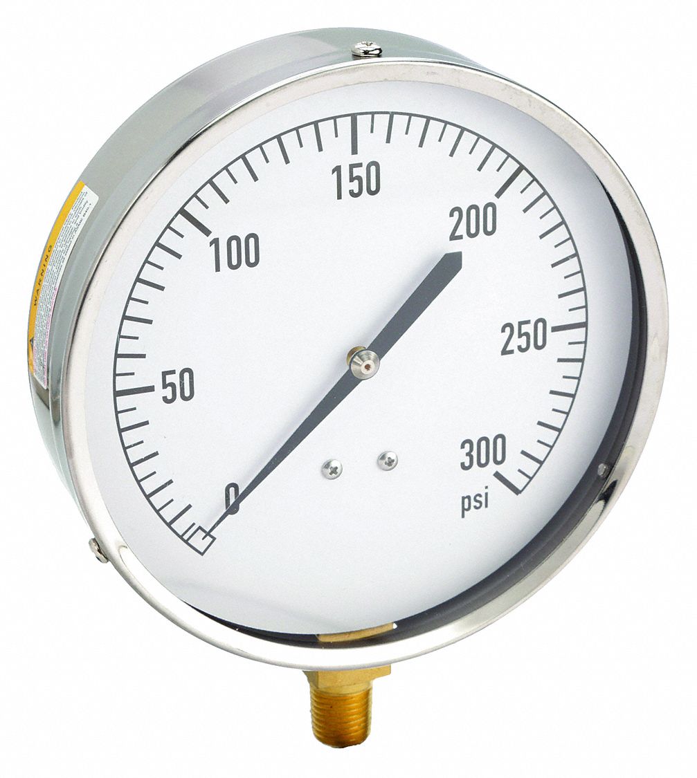 PRESSURE GAUGE,CONTRACTOR,4 1/2IN,3