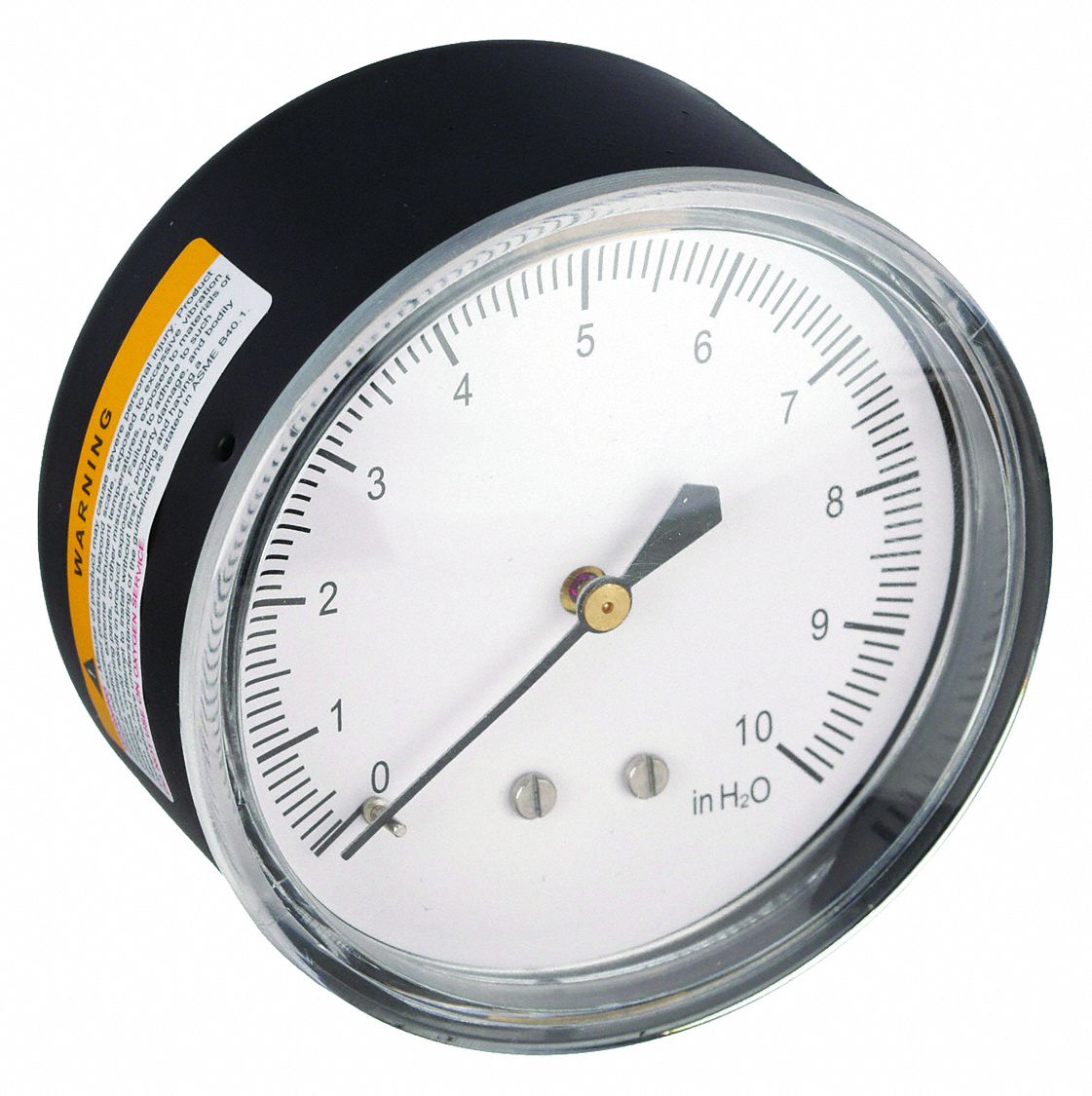 PRESSURE GAUGE,2 1/2 IN,0 TO 10 IN