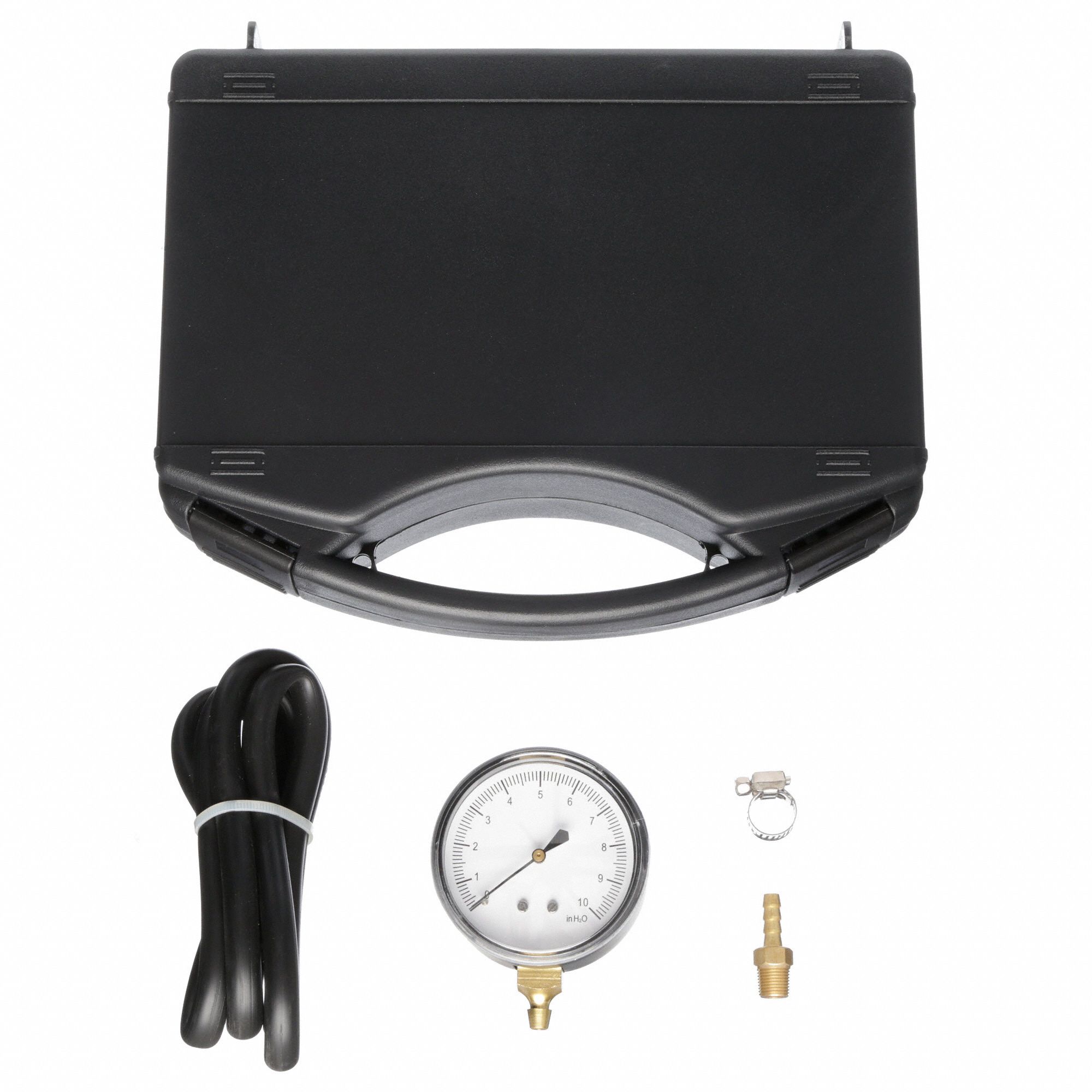 GRAINGER APPROVED Pressure Gauge Gas Line Pressure Test Kit, Non