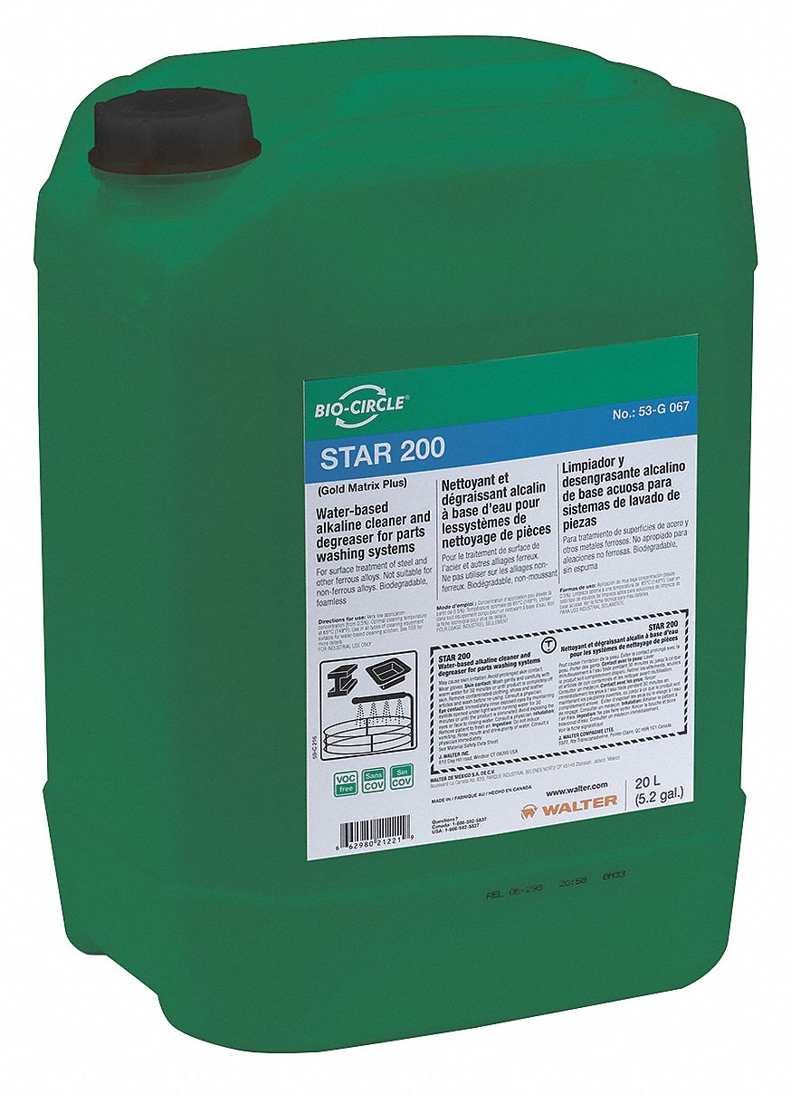 Cleaner/Degreaser: 5.2 gal Size, Pale Color