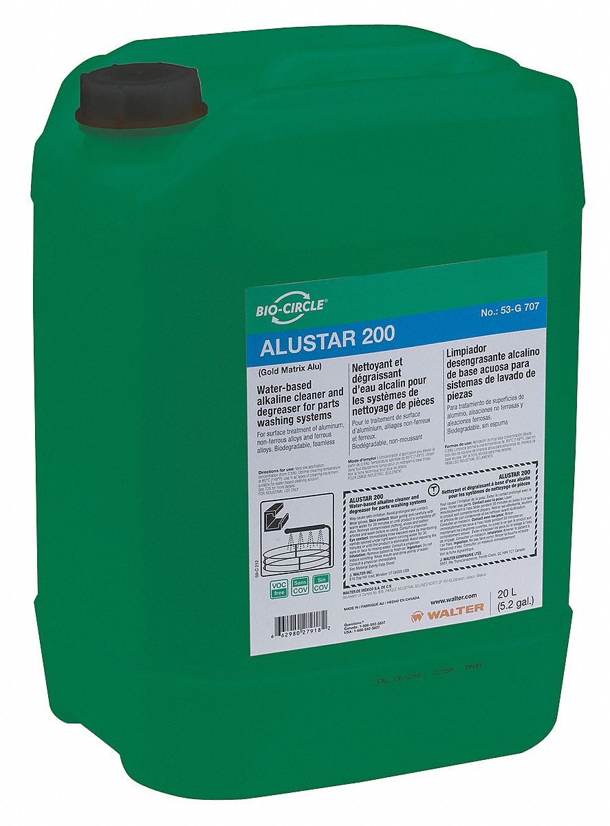 ALUSTAR 200 Cleaner/Degreaser, Size 5.2 gal 18C83753G707 Grainger