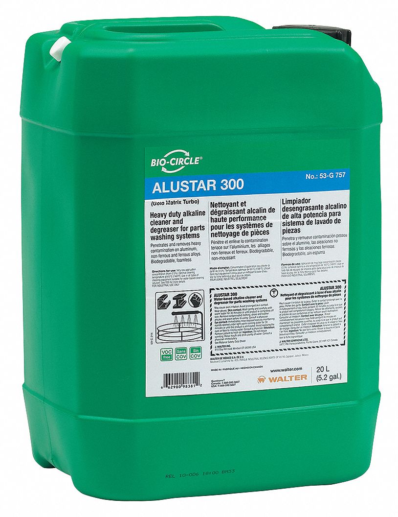 ALUSTAR 300 Cleaner/Degreaser, Size 5.2 gal 18C83853G757 Grainger