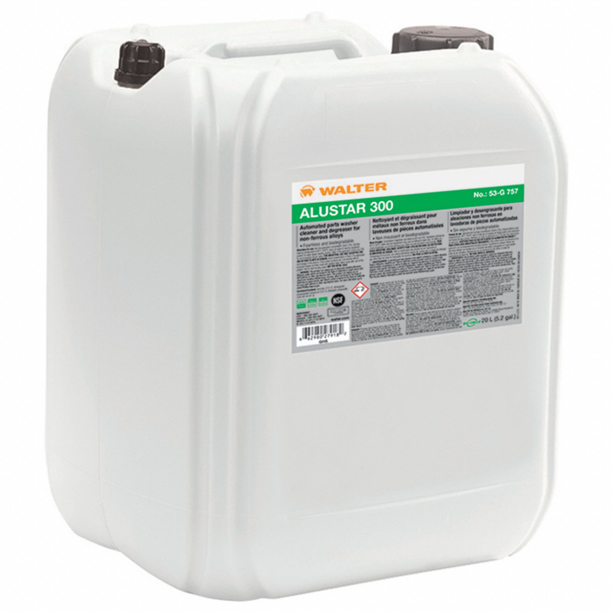 Parts Washer Cleaner: Water, Grease/Grime/Lubricants/Oil, 113°F to 149°F, ALUSTAR 300