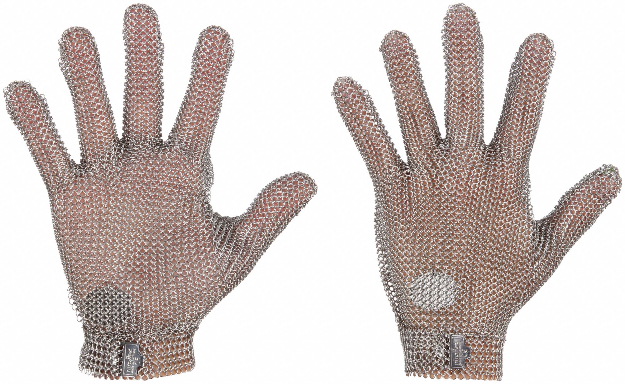 CHAINMAIL CUT-RESISTANT GLOVE, XS/6, XS, WRIST, STAINLESS STEEL, GRN