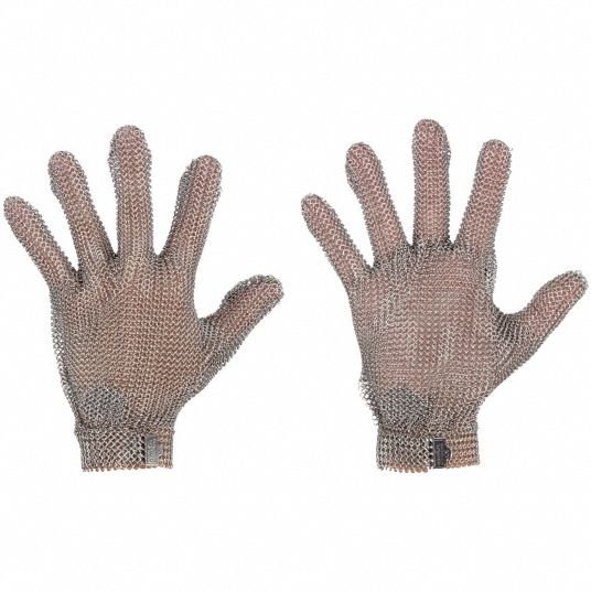 Stainless Steel Metal Mesh Cut Resistant Gloves - 2 Cuff, Cut Resistant  Gloves