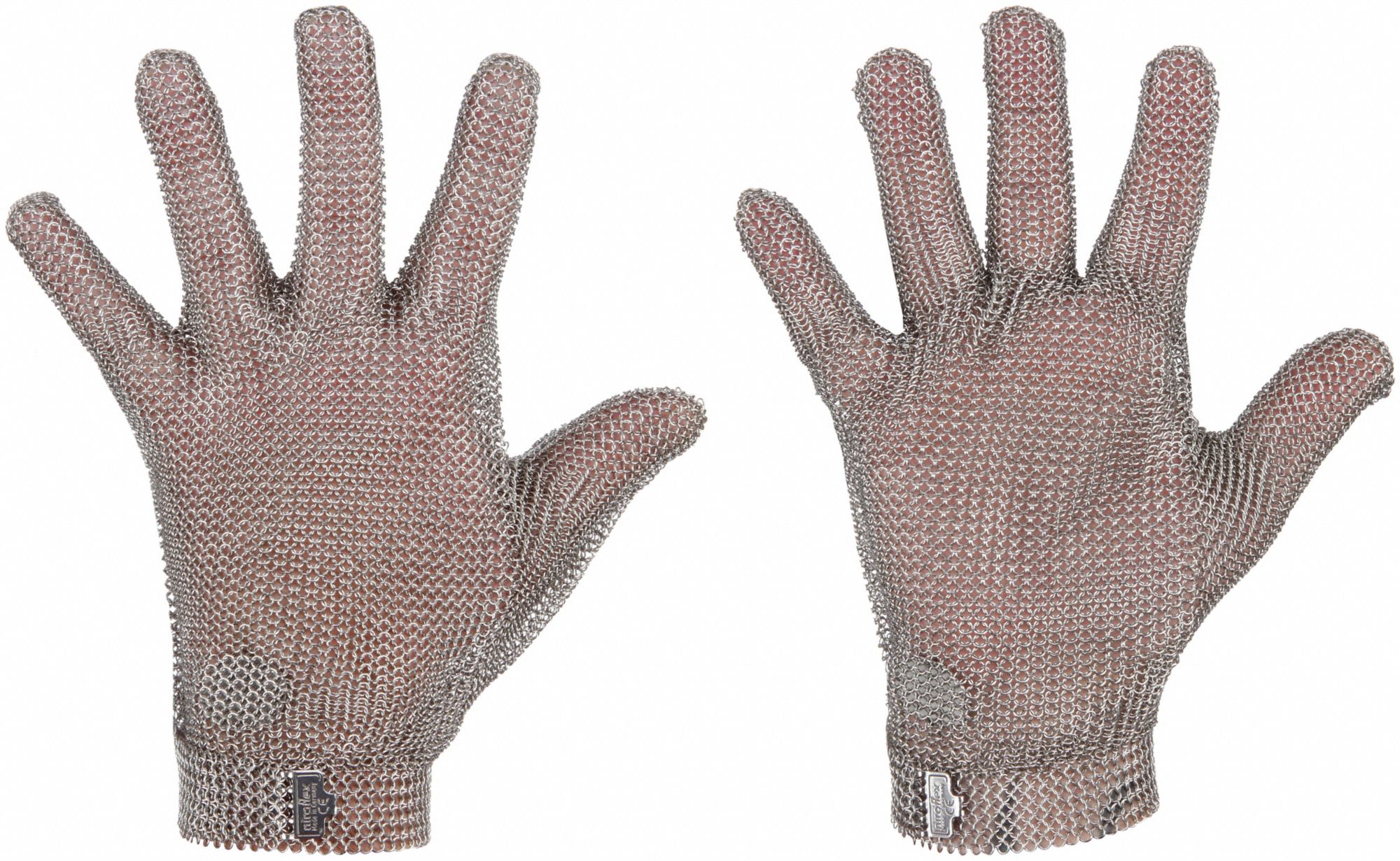Chainmail Cut-Resistant Glove, 2XL/11: 2XL, Wrist, Stainless Steel, Stainless Steel