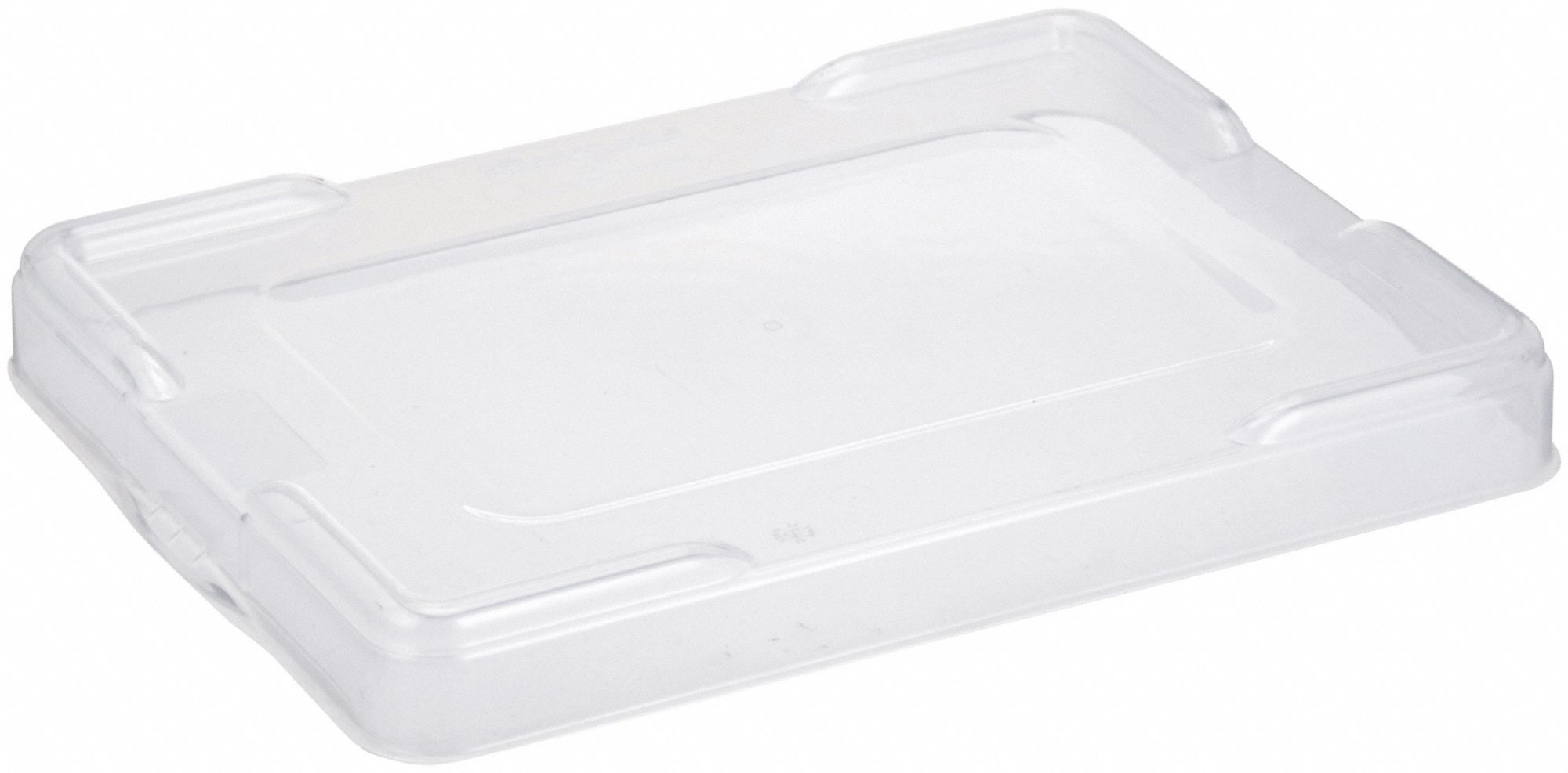 Lid: 11 1/2 in x 8 3/4 in, Clear, Plastic