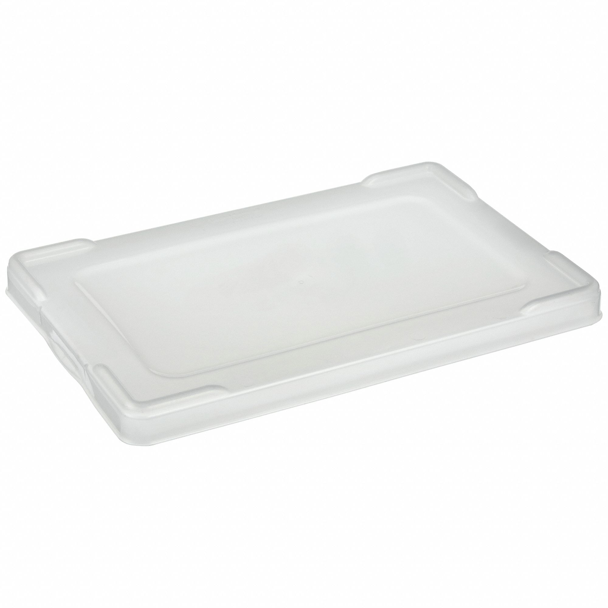 Lid: 17 1/4 in x 11 3/8 in, Clear, Plastic