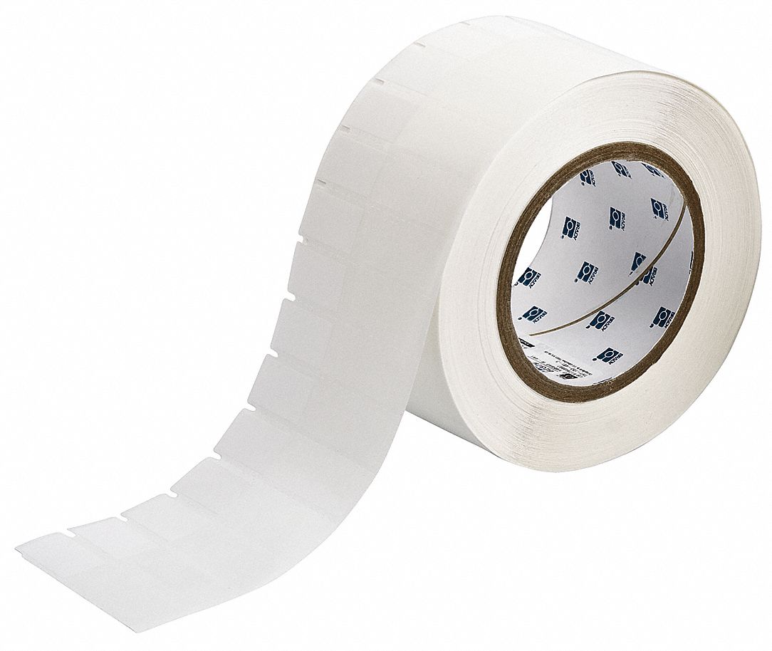 Pre-Cut Label Stock Roll: Rectangle, 2 5/8 in x 19/32 in, 19/32 in, Cryogenic Autoclavable Polyester