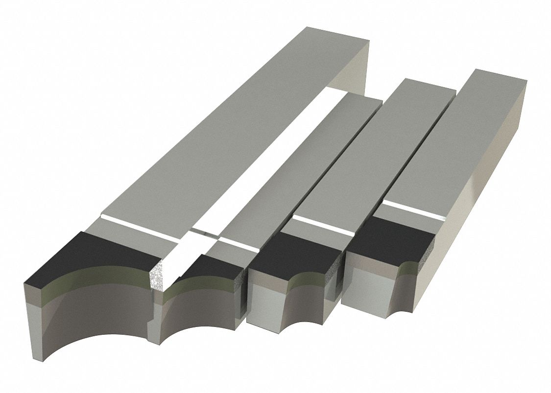 Lathe Tool Bit Set: RAD Tool Bit Style, 3/8 in_1/2 in Shank Wd, 3/8 in_1/2 in Shank Ht, Carbide