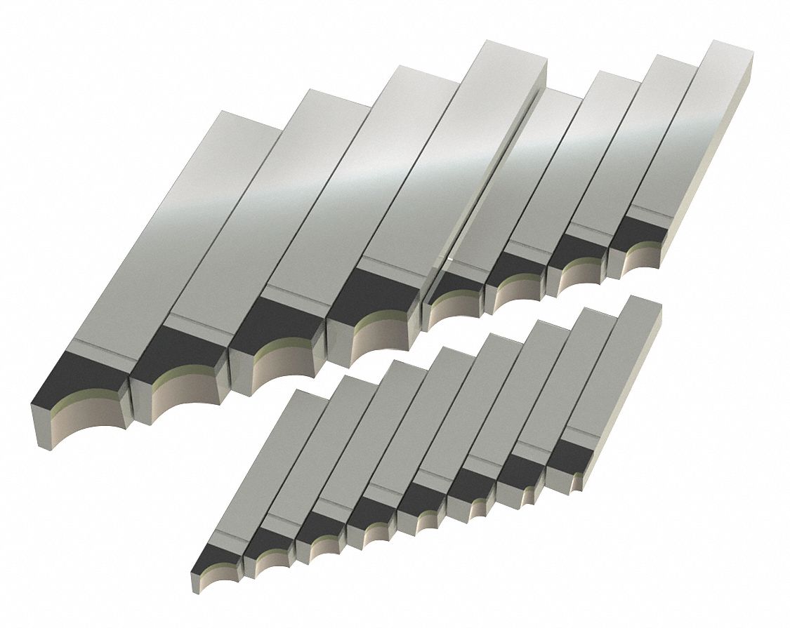 MICRO 100 Lathe Tool Bit Set, RAD, Number of Pieces 16 18D636RAD24