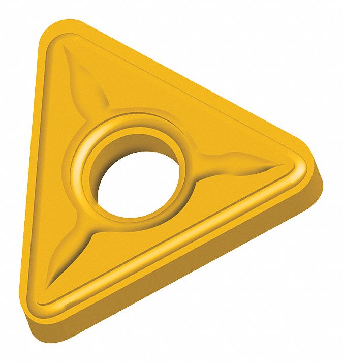 Triangle Turning Insert: 1/4 in Inscribed Circle, 7° Clearance Angle, TCMT Insert