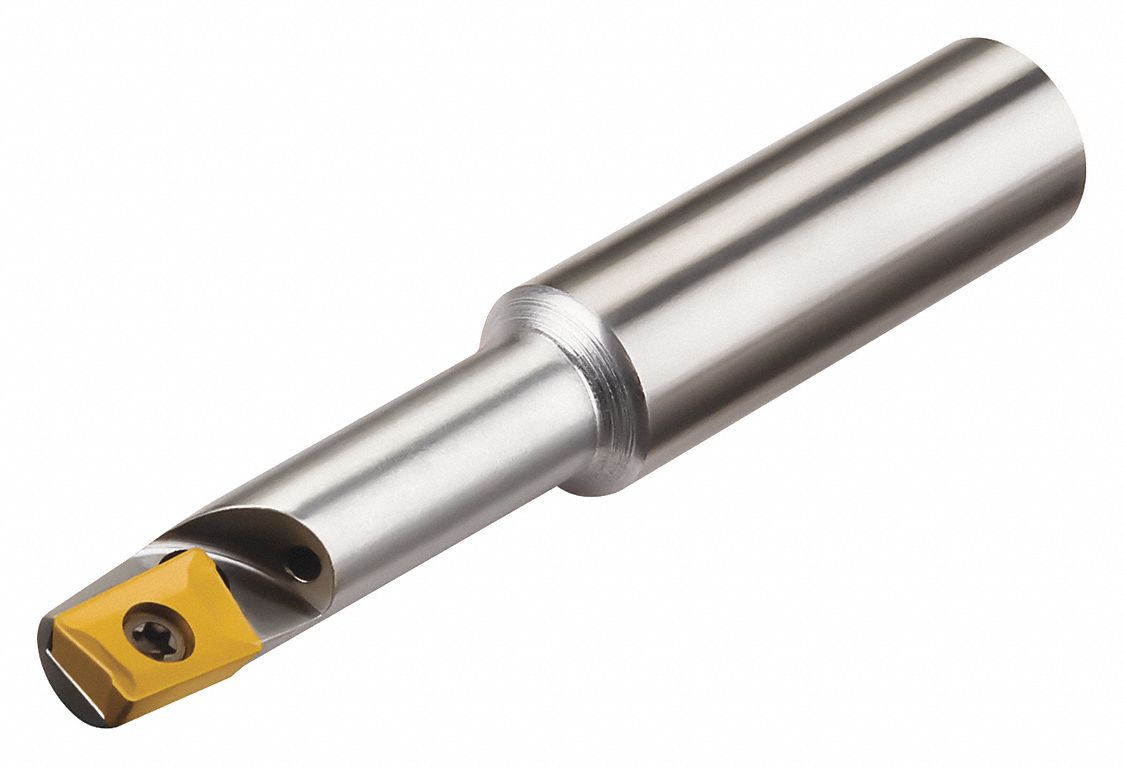 Indexable Square Shoulder End Mill: 3/8 in Max. Cutting Dia., 1/2 in Shank Dia.