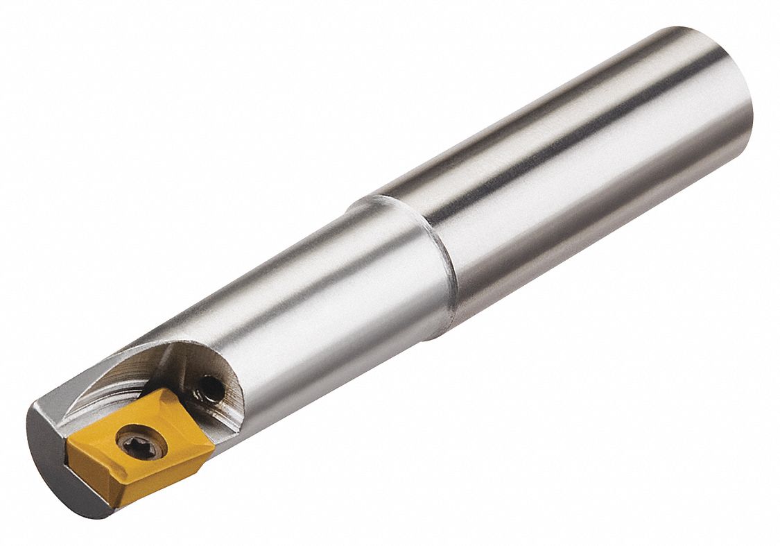 Indexable Square Shoulder End Mill, Max. Cutting Dia. 3/8 in, Shank Dia.  1/2 in