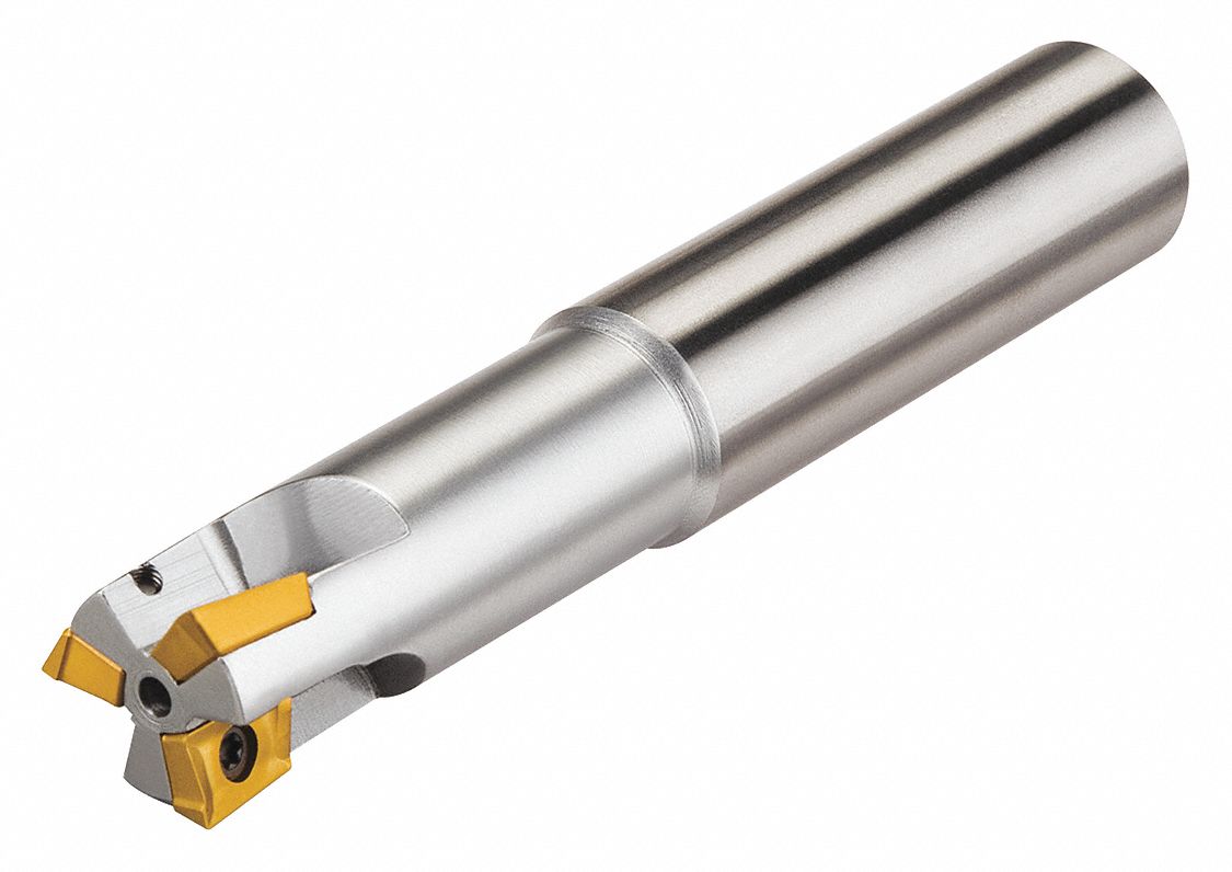 Indexable Square Shoulder End Mill: 3/4 in Max. Cutting Dia., 3/4 in Shank Dia.