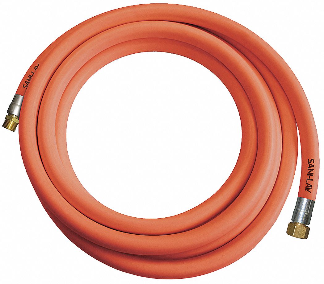 Washdown Hose, 3/4 in GHT Brass Fitting Size Grainger