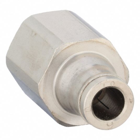 LEGRIS, Straight, 6 mm OD x 1/4 in Pipe Size, Push-Fit Adapter Fitting ...