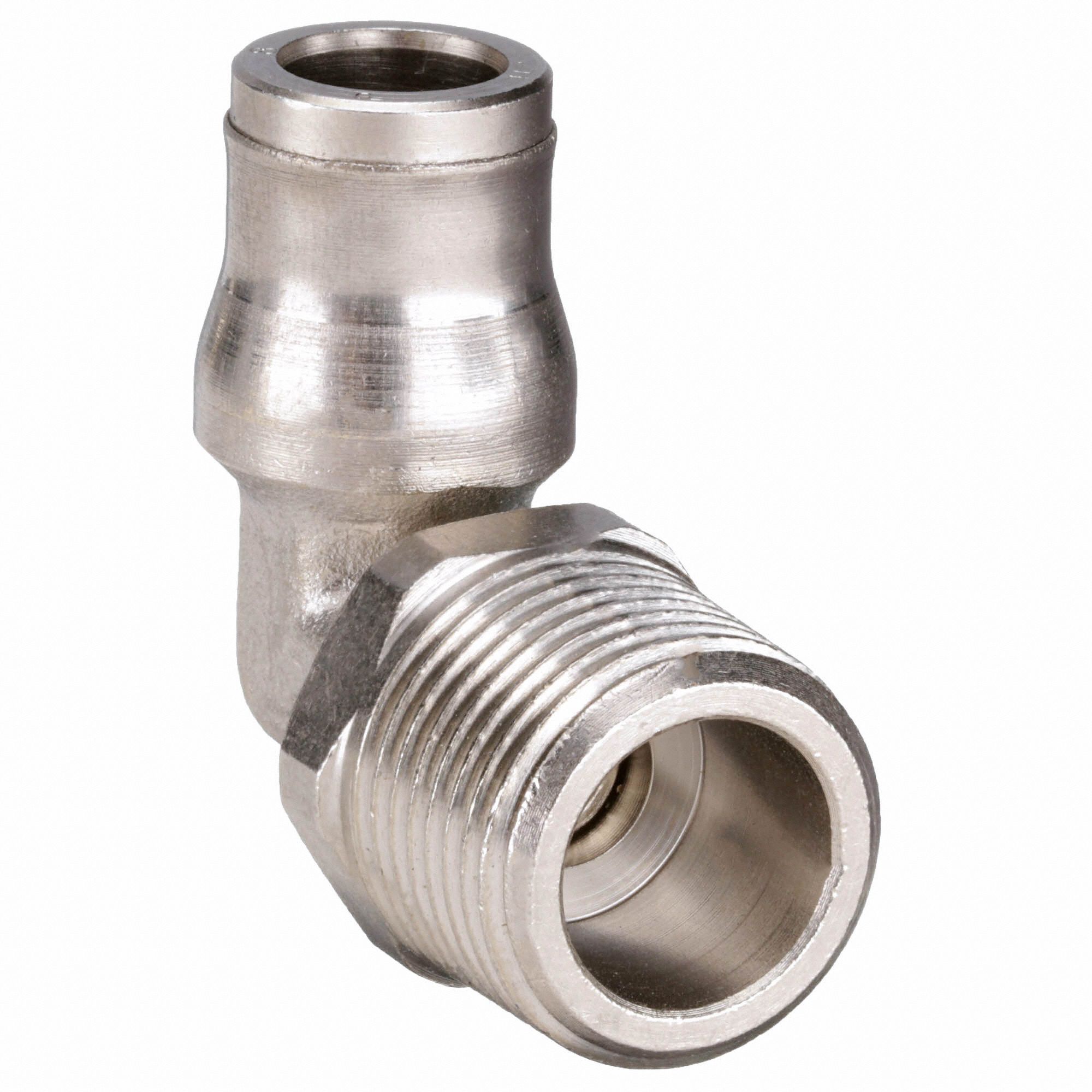 LEGRIS Nickel Plated Brass Male Swivel Elbow, 90 Degrees, 8mm Tube Size