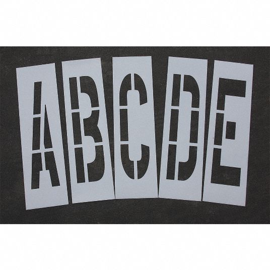 RAE, A to Z/Blanks, 36 in Character Ht, Pavement Stencil - 18E740|STL ...