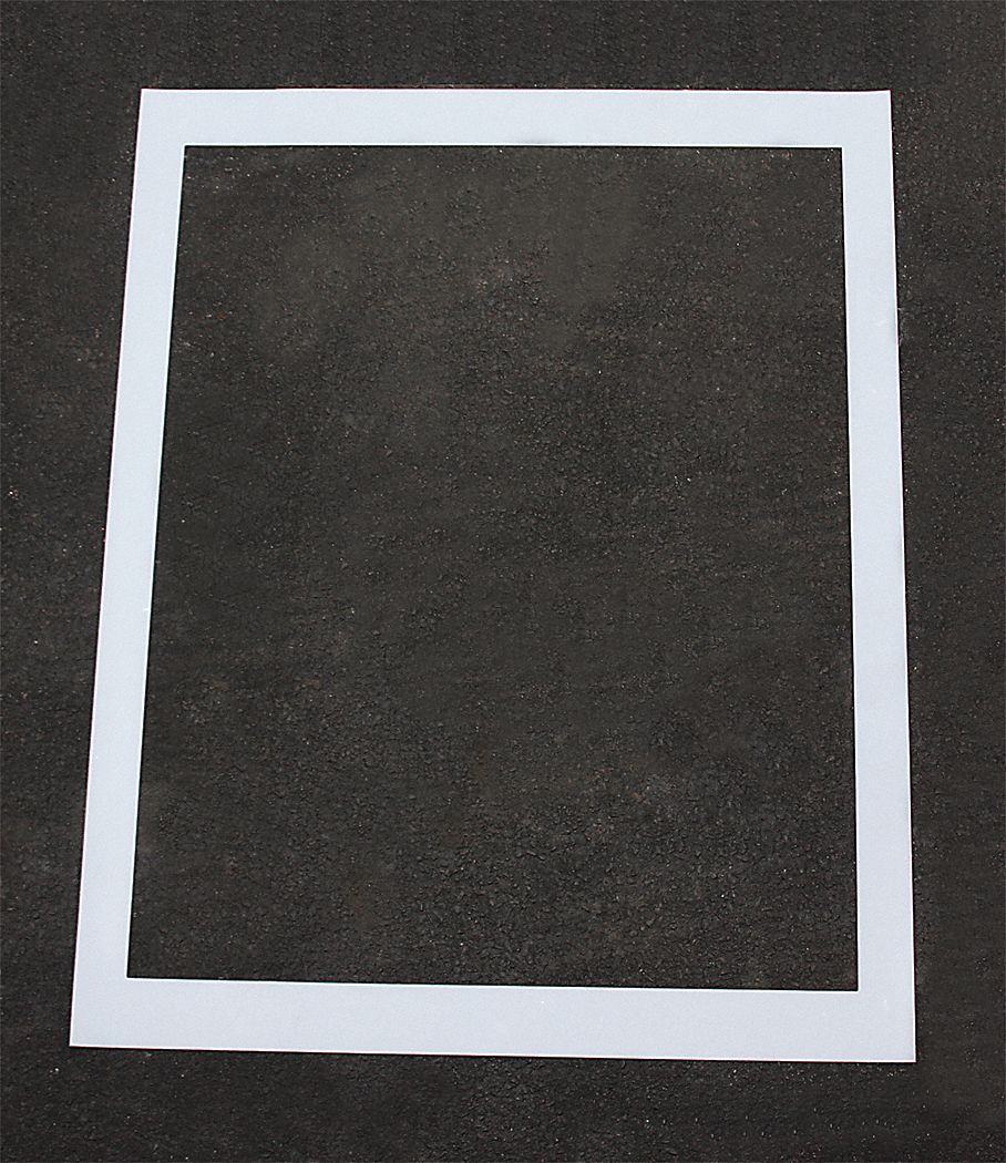 Individual Stencil: Handicap, 56 in Overall Ht, 48 in Overall Wd, 0.063 in Thick, Clear