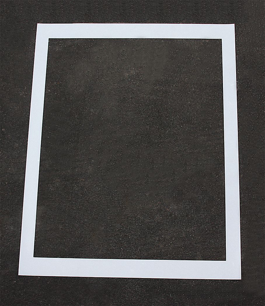 Individual Stencil: Handicap, 56 in Overall Ht, 48 in Overall Wd, 0.125 in Thick, Clear