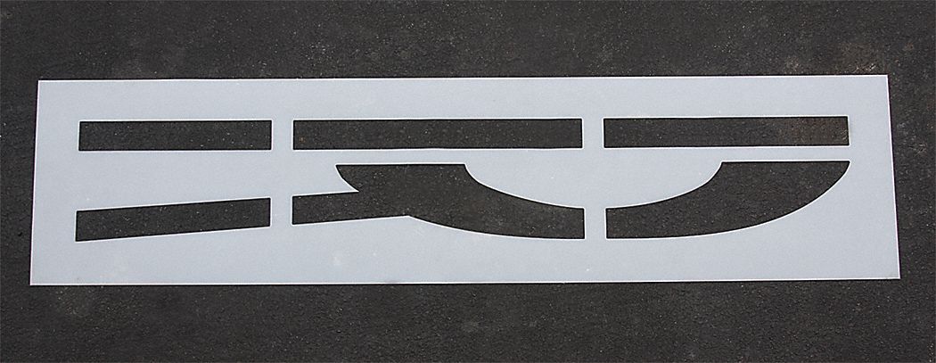Individual Stencil: R, 12 in Overall Wd, 90 in Overall Ht, 0.063 in Thick, Clear, Polyethylene