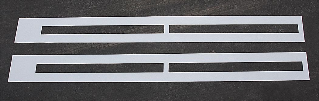 Individual Stencil: Line, 108 in Overall Wd, 120 in Overall Ht, 0.063 in Thick, Clear, Polyethylene