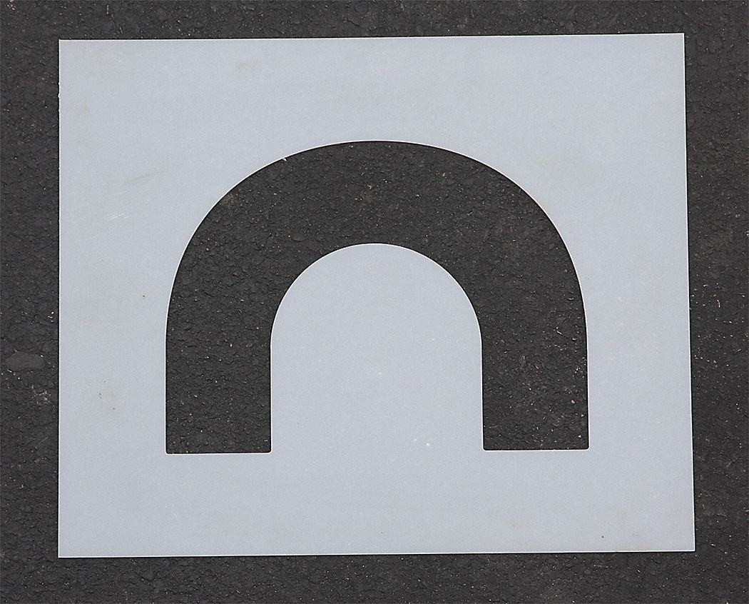 Individual Stencil: End Loop, 16 in Overall Wd, 20 in Overall Ht, 0.063 in Thick, Polyethylene