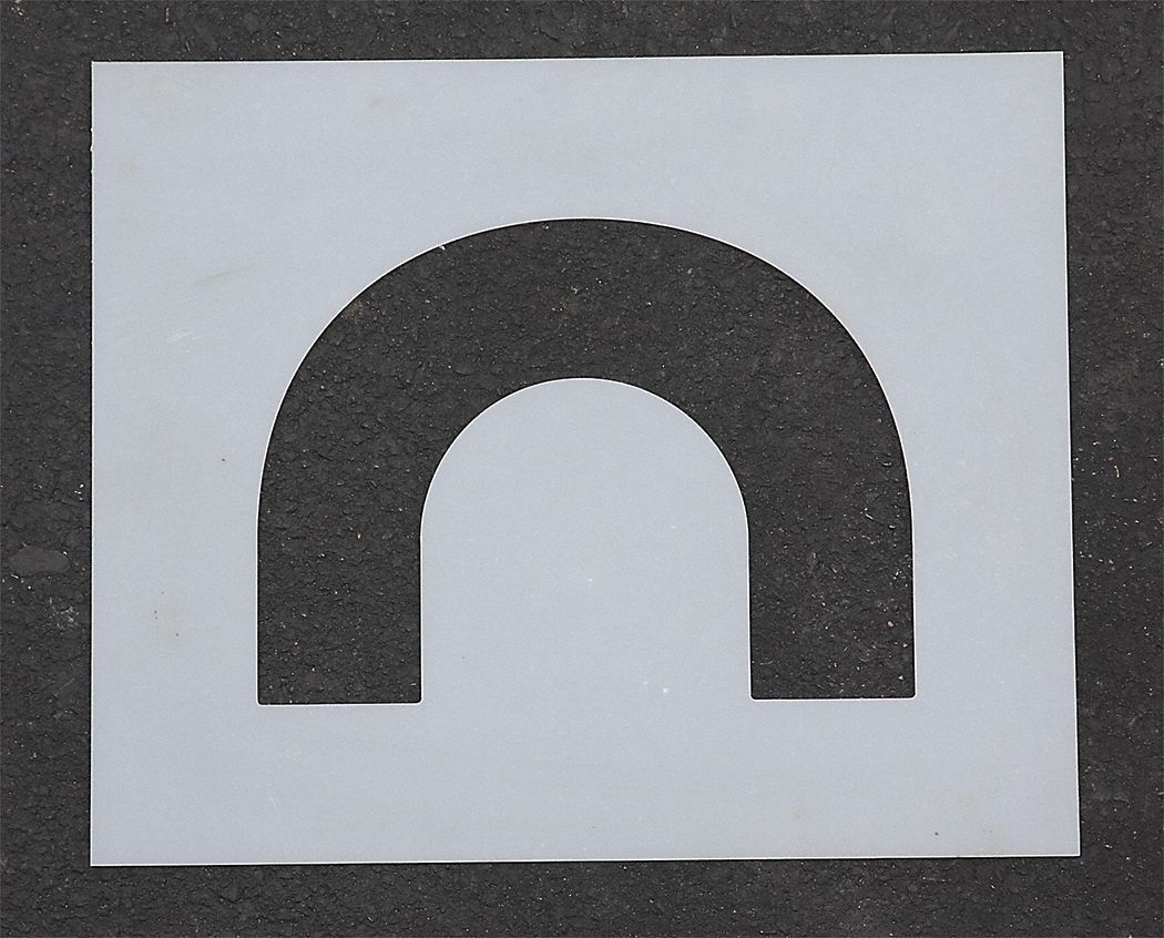 Individual Stencil: End Loop, 16 in Overall Wd, 20 in Overall Ht, 0.125 in Thick, Polyethylene