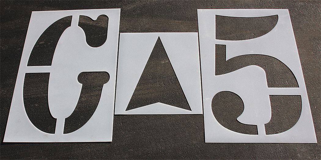 Individual Stencil: Football Field, 36 in Overall Wd, 54 in Overall Ht, 0.125 in Thick, Polyethylene