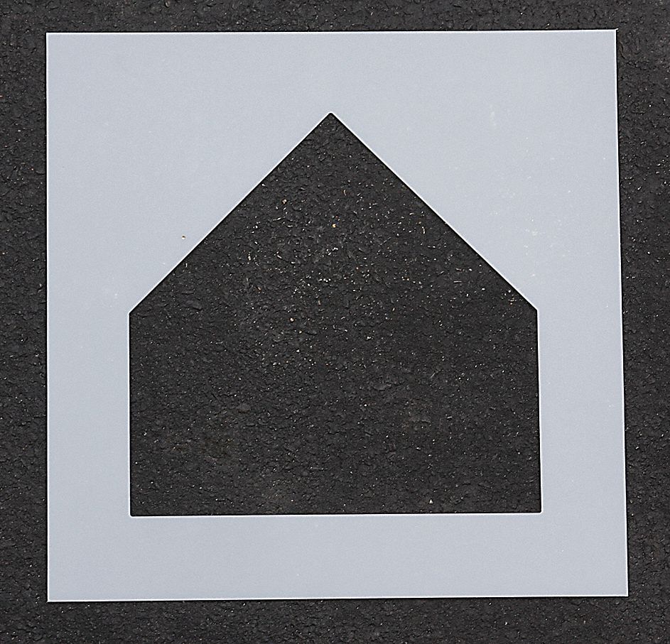 Individual Stencil: Baseball Home Plate, 17 in Overall Wd, 25 in Overall Ht, 0.063 in Thick