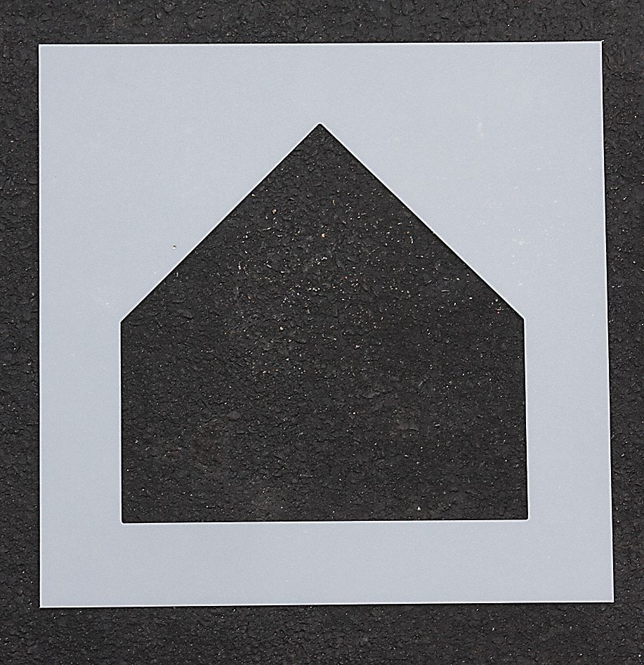 Individual Stencil: Baseball Home Plate, 17 in Overall Wd, 25 in Overall Ht, 0.125 in Thick