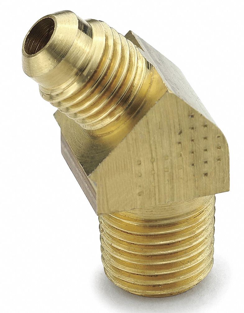 PARKER Extruded Elbow, 45 Degrees For 3/8 in x 3/8 in Tube OD, Flared