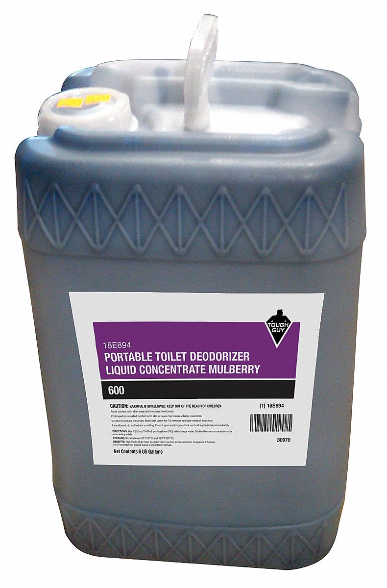 TOUGH GUY, Jug, 6 gal Container Size, Portable Toilet Deodorizer
