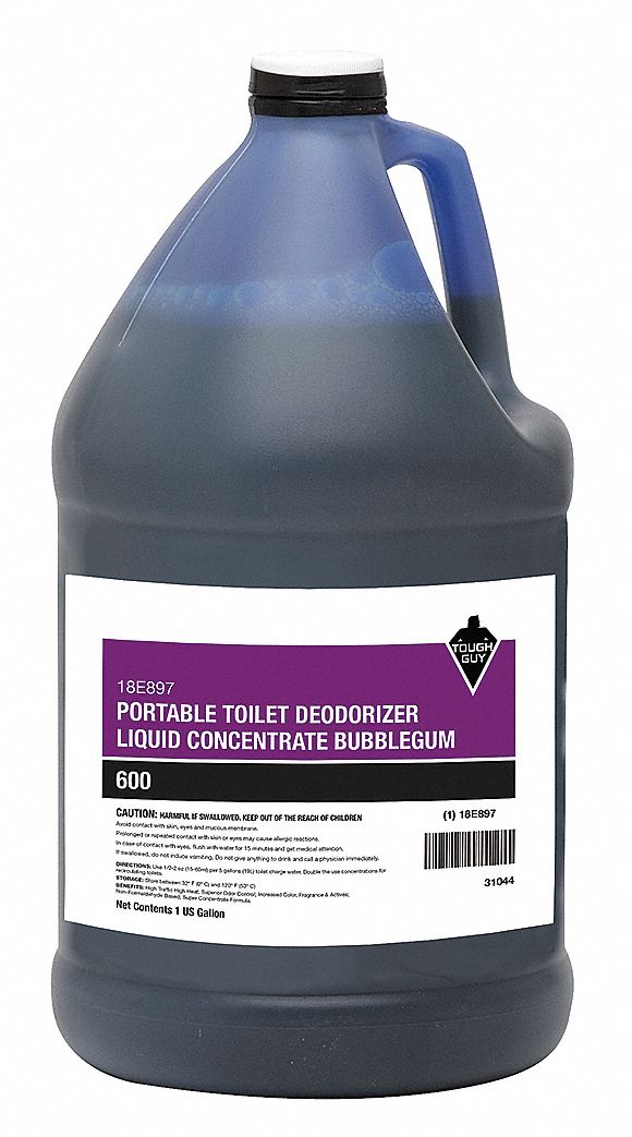TOUGH GUY, Jug, 1 gal Container Size, Portable Toilet Deodorizer