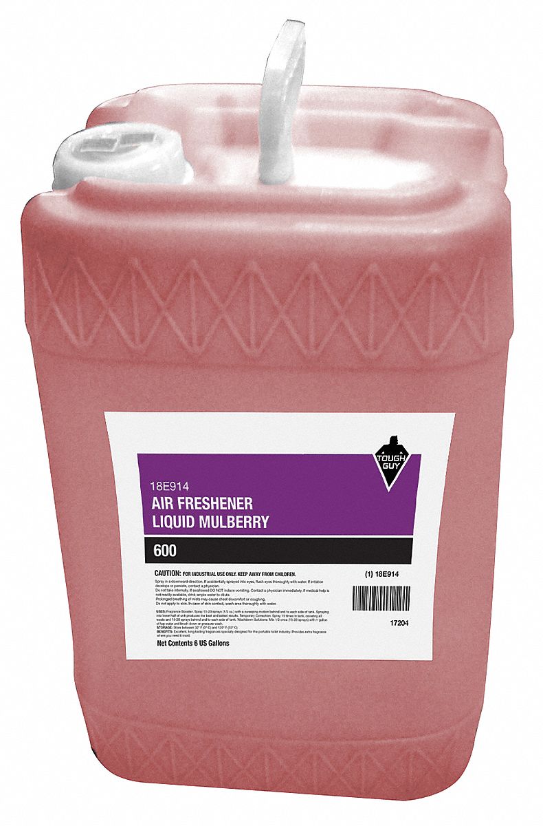 Air Freshener: Jug, 6 gal Container Size, Liquid, Ready to Use, Mulberry