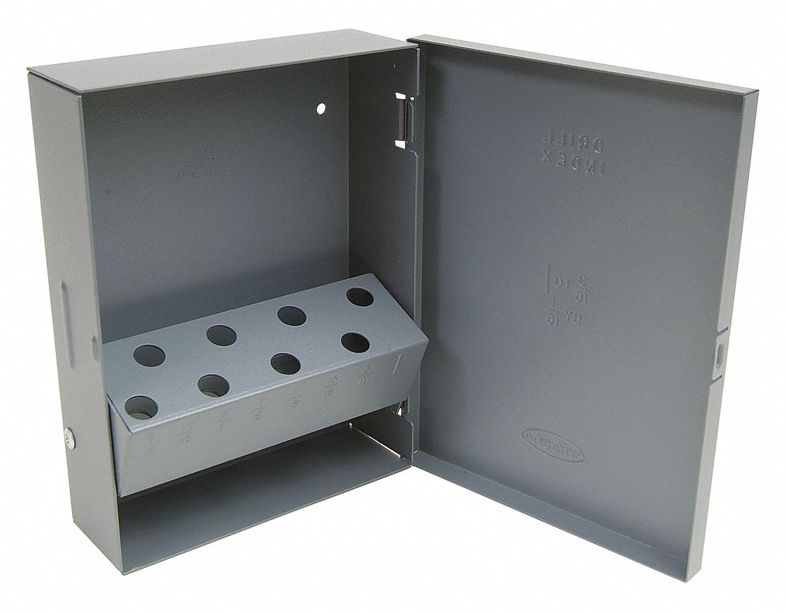 HUOT, 8 Compartments, For 9/16 in to 1 in by 16ths Drill Bits, Drill