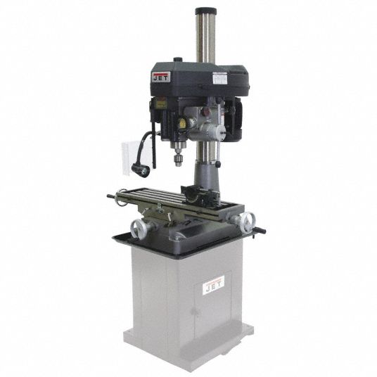 JET Mill Drill Machine: R8, 15 7/8 in Swing, 1 Phase, 120/240V, 1 1/4 ...