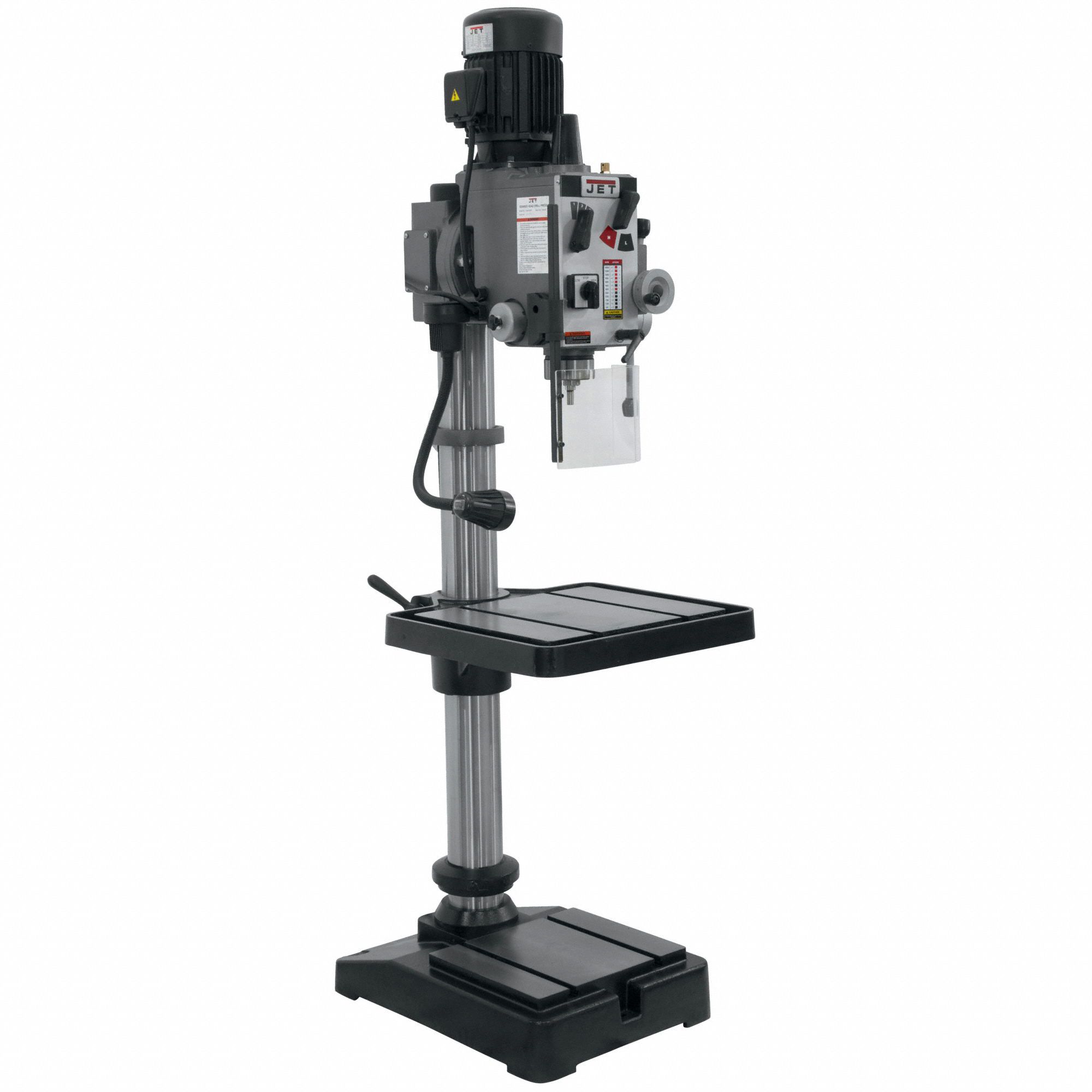 JET Floor Drill Press: Geared Head, Fixed, 60 RPM – 3,000 RPM, 230V AC ...