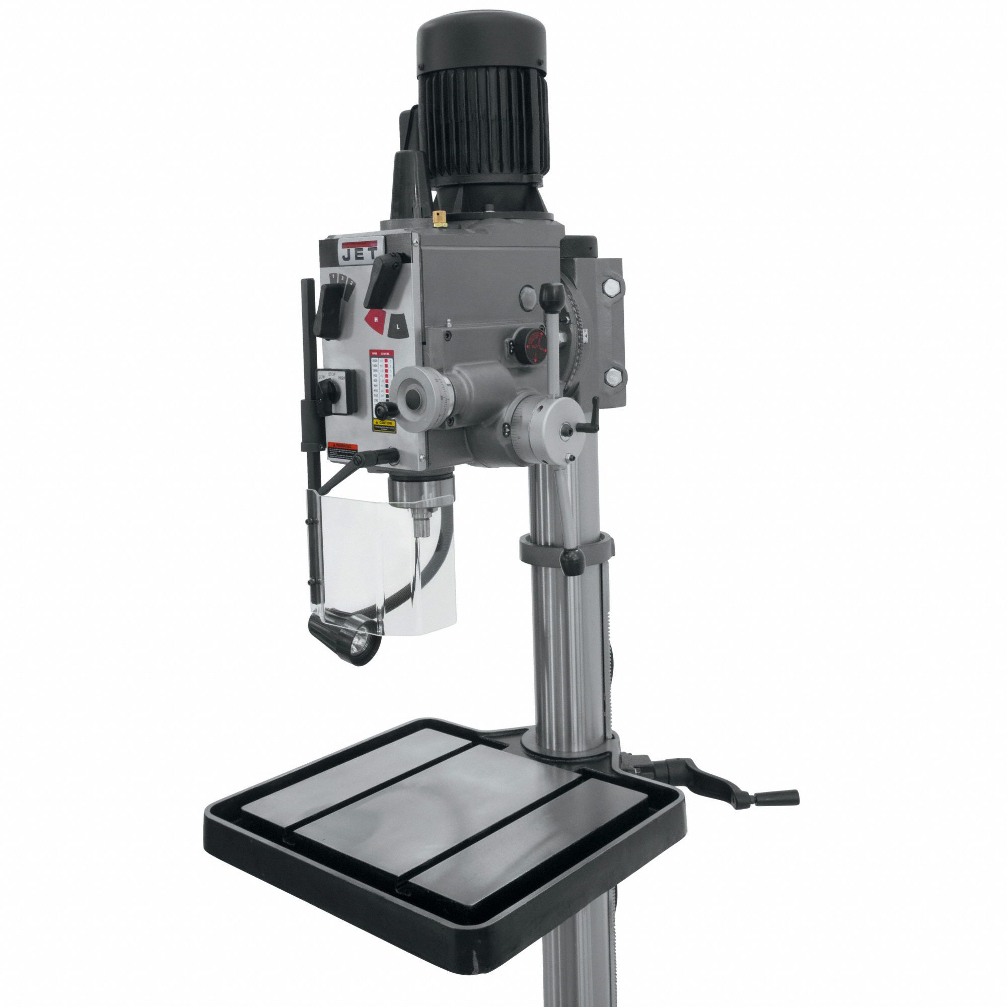 JET Floor Drill Press: Geared Head, Fixed, 60 RPM – 3,000 RPM, 230V AC ...