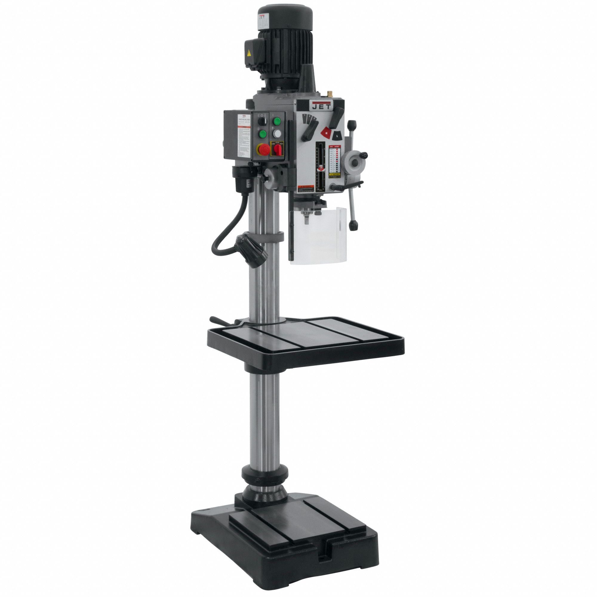 JET Floor Drill Press: Geared Head, Fixed, 60 RPM – 3,000 RPM, 230V AC ...